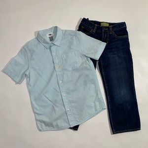 Boys Linen Shirt with Jeans